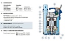 Motobomba Sumergible 0.5Hp 110V 1F 1.25" Pedrollo Top2Floor