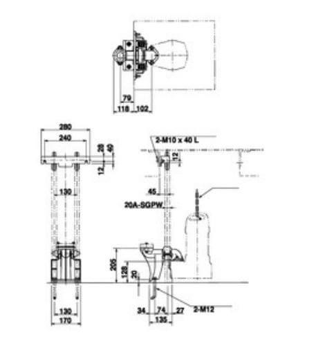 Motobomba Sumergible 1Hp 110-220V 1F 2" Tsurumi 50Ut2.75S