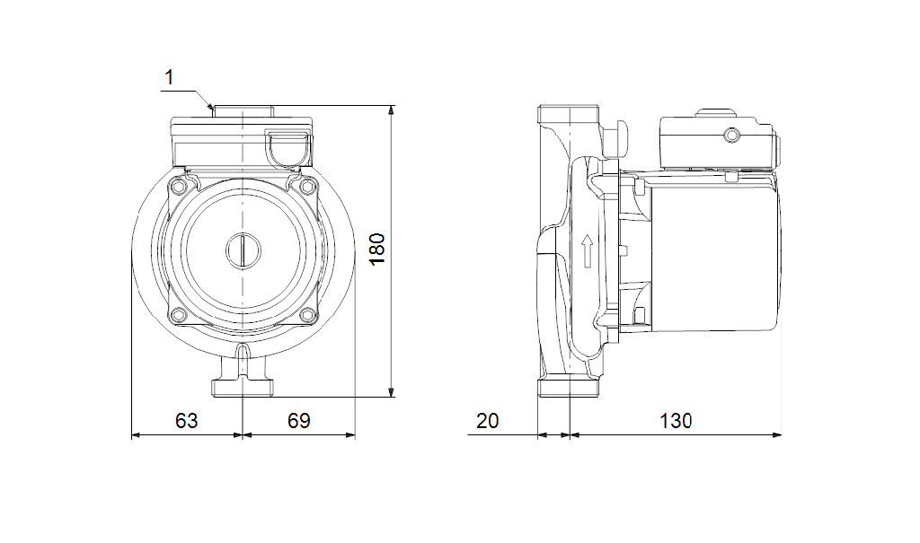 52588421 / Bomba Grundfos 110V Upa25-120-180