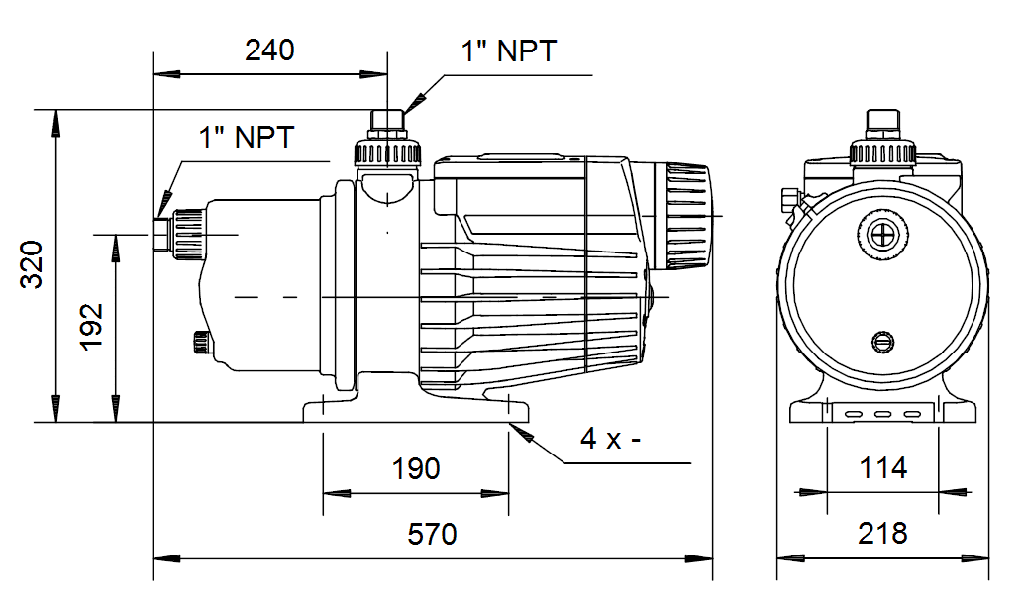 96860207 / Motobomba Autocebante 1Hp 1F 220 Mq345 A.I.Grundfos