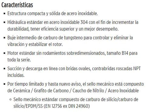 3CVI8T-60C3T3 / Bomba Multietapa Vertical 3Hp 3F 220V Franklin