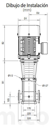  70120065 /Bmv32-82-3003  / Motobomba   3F 220/440V  Barmesa 