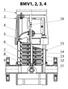 70120012 / Motobomba Multietapas V 2Hp 3F 220V  Bmv2-70-203