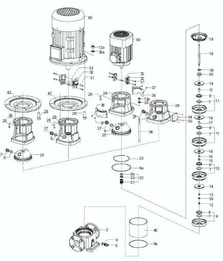 Motobomba Multietapas V 1.5Hp 220-440V 3F 1.25X1" Barnes Vse 1 13-15