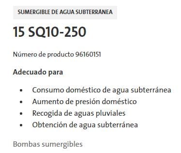 96160151 / Motobomba Lapicero 3" 1 Hp 1F 200/240V  11/4" Sq10