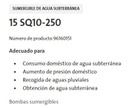 96160151 / Motobomba Lapicero 3" 1 Hp 1F 200/240V  11/4" Sq10