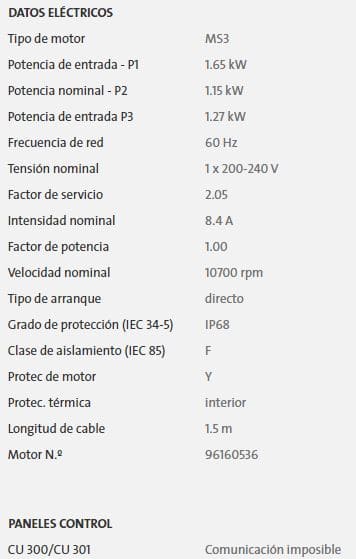 96160151 / Motobomba Lapicero 3" 1 Hp 1F 200/240V  11/4" Sq10