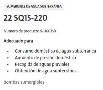 96160158 / Motobomba Lapicero 3" 2.5Hp 200/240V 1F Sq15