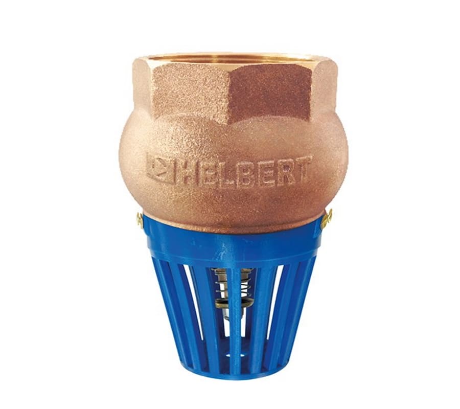 [HBVP100] Valvula de Pie 4" Antigolpe de Ariete Bronce Canastilla Plastica Helbert Hbvp100