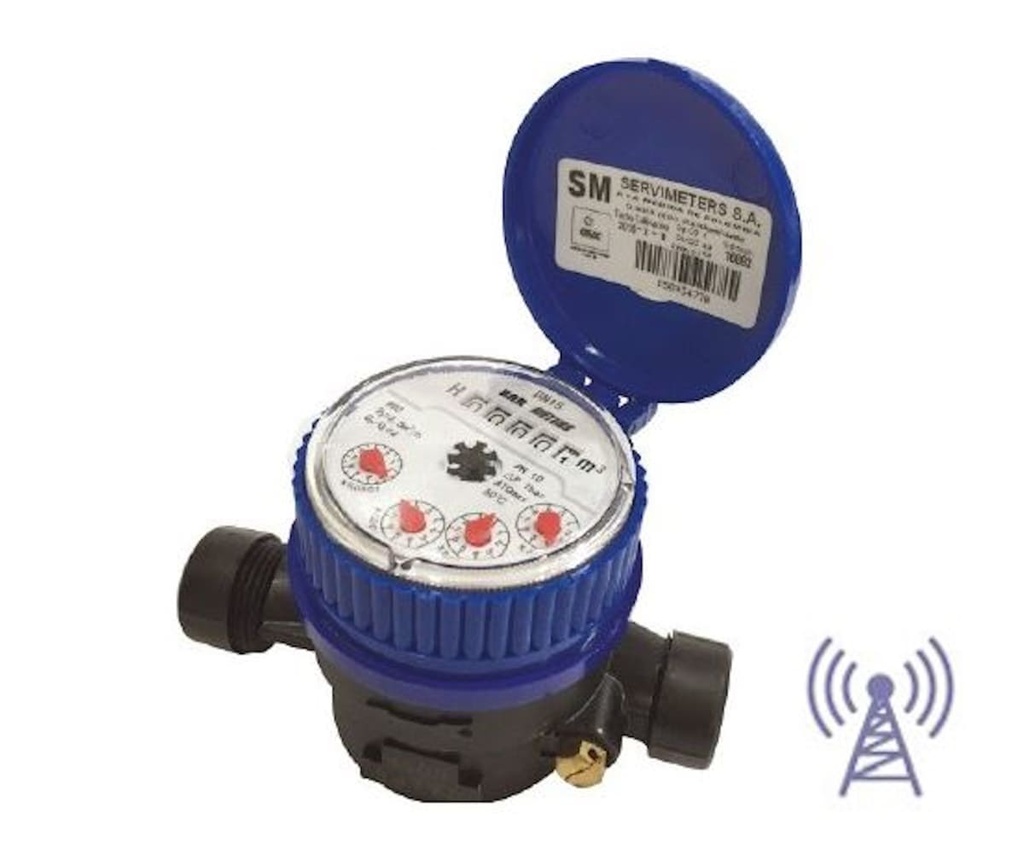 Medidor de Caudal 1/2" Chorro Unico Plastico Bar Meters Dabm012