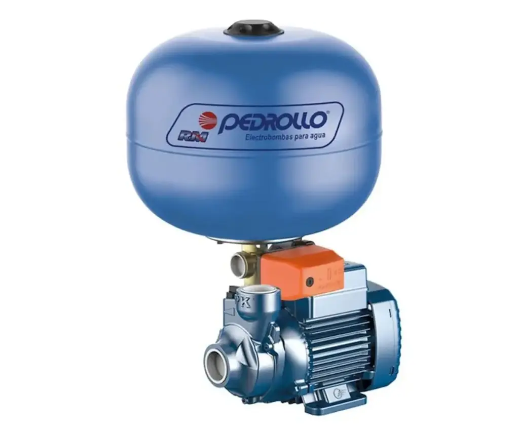 [3-1-1] Equipo de Presión 1 Bomba Pkm60 0.5Hp 110V 1F 20-40Psi 1 Tanque Membrana 24Lts Esférico Pedrollo Hydrofresh