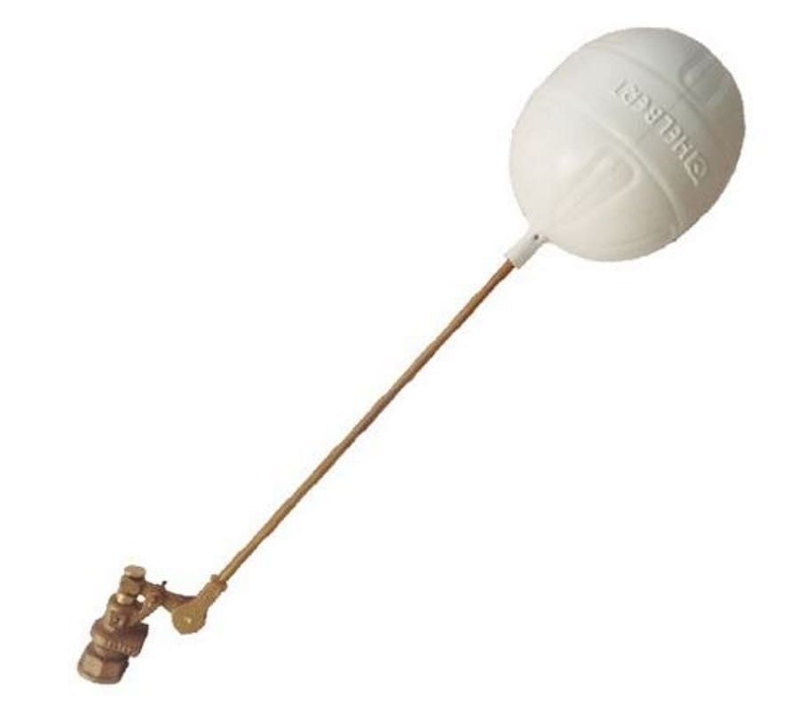 [HKPF038N] Valvula Flotadora Rosca Hembra Completa 1-1/2” Bronce Bola Plastica Blanca Helbert HKPF038N