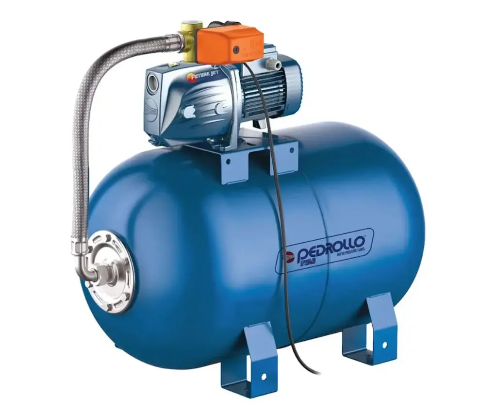 Equipo de Presión 1 Bomba Future-jetm2Ax 1.5Hp 110-220V 1F 40-60Psi 1 Tanque Membrana 100Lts Horizontal Pedrollo Hydrofresh