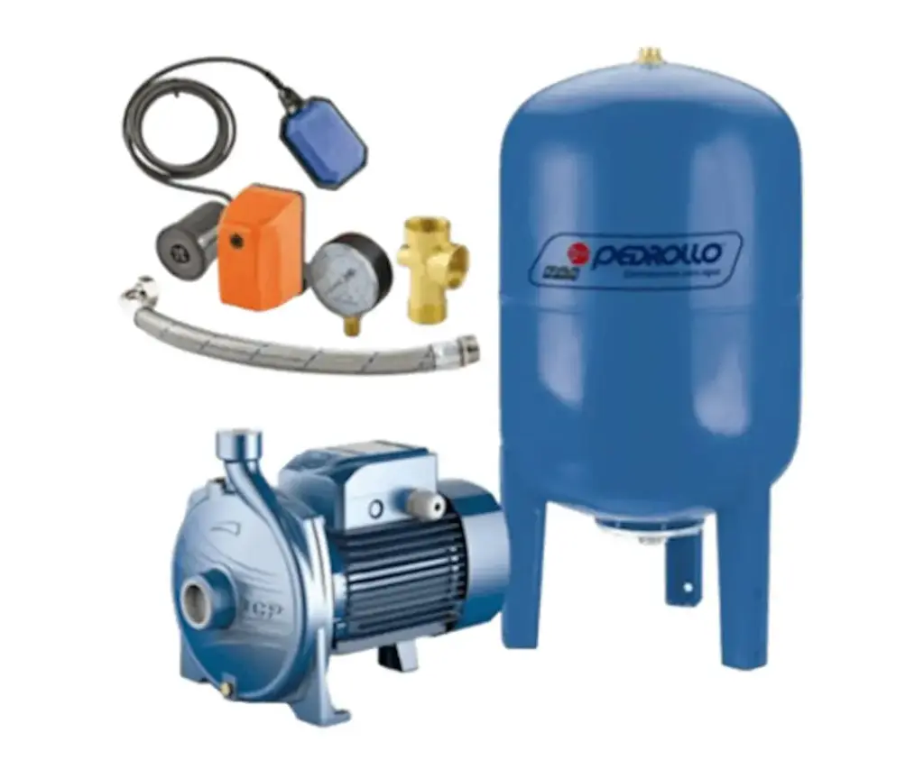 [3-1-309] Equipo de Presión 1 Bomba Cp210B 4Hp 220-440V 3F 40-60Psi 1 Tanque Membrana 200Lts Vertical Pedrollo Hydrofresh