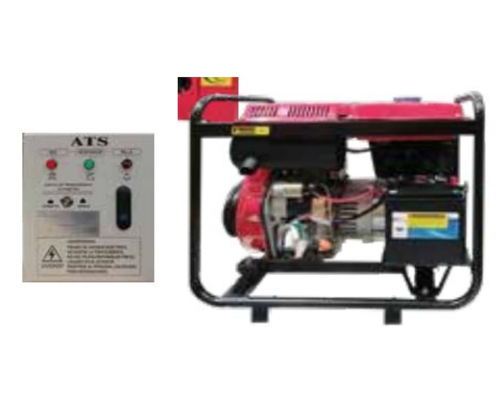 [E3373] Planta Electrica 7.2Kva Diesel Motor Hi Energy 10Hp Arranque Electrico Barnes Dg9000Cle + Ats3F