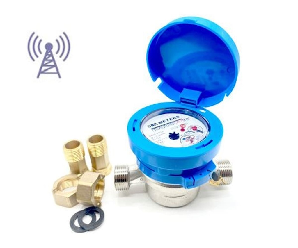 Medidor de Caudal 1/2" Chorro Unico Metalico Bar Meters Dcbm012