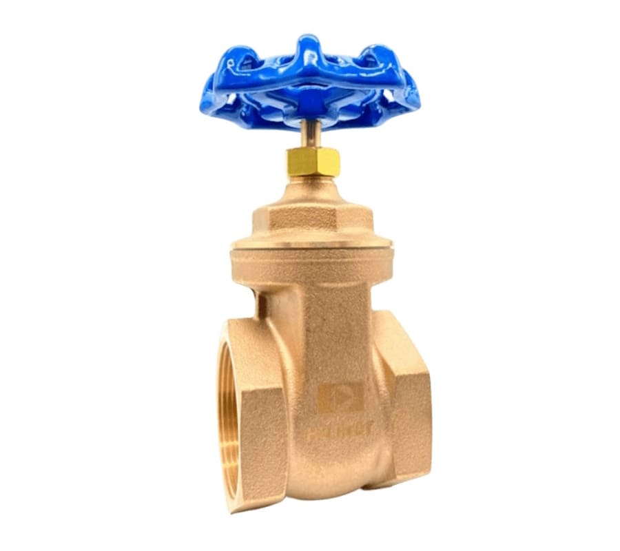 Valvula de Compuerta 1-1/4” Bronce para Agua Paso Completo Helbert HHVC032