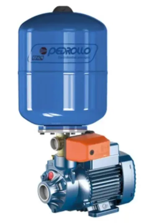 Equipo de Presión 1 Bomba Pkm60 0.5Hp 110V 1F 20-40Psi 1 Tanque Membrana 8Lts vertical Pedrollo Hydrofresh 3-1-79