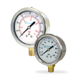 Manometro Glicerina 0-100 PSI 2" Pearl   PG100L20L4M