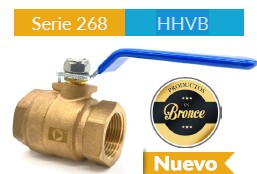 [HHVB032] Valvula Bola 11/4" Bronce HHBV038  Helbert Paso Completo 