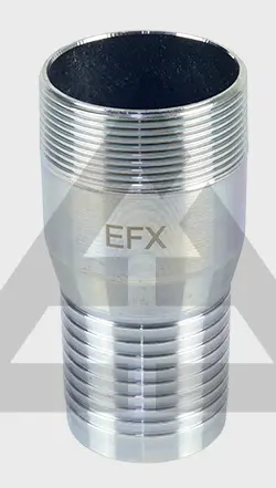 Acople Aluminio 4" macho Manguera 