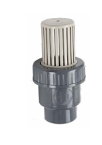 Válvula de Purga 1-1/2" de Aire y Pie en PVC   Rosca NPT Tecno Plastic   