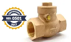 Valvula Cheque Cortina 2" Bronce Helbert