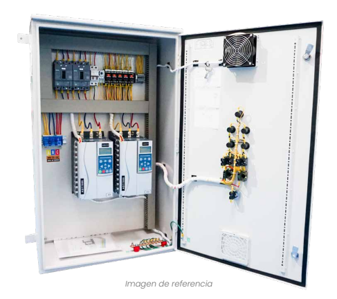 [TBAS3B10HP] Tablero Arranque Suave 3 Bombas 10Hp 220V 3F con arranque suave ssw05 weg y maniobra chint