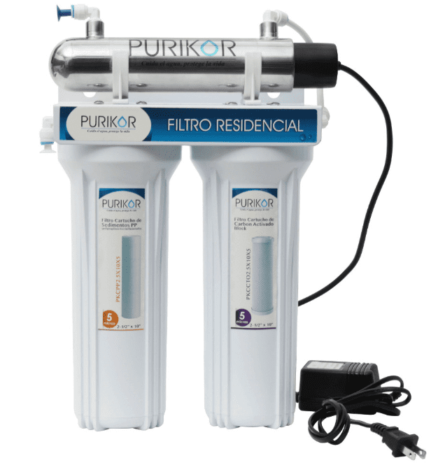 Pkf-3Uv - Sistema De Filtración Con Uv Para Punto De Uso 3 Etapa - 5 Micras