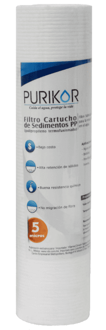 Filtro De Polipropileno Termofusionado 2,5" X 20" X 10 Micras Pkcpp2.5X20X10