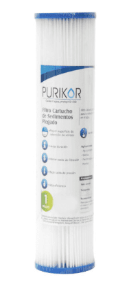 Filtro Cartucho Plegable 2.5"x10"x1 Micras PKCPL2.5X10X1