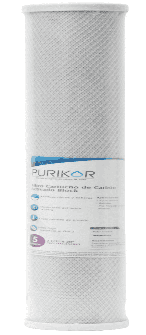 Filtro De Carbón Activado Block 4.5"X 20"X 5 Micra PKCCTO4.5X20X5