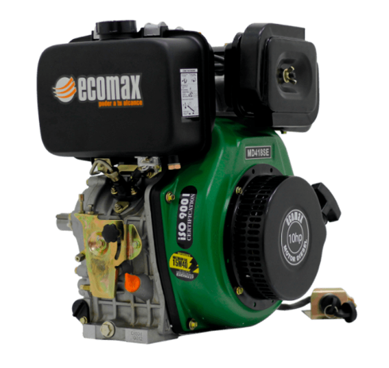  Motor Ecomax Diesel Cuña 10hp 1800rpm MD418SE-G 