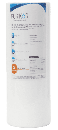 [PKCPP4.5X20X5] Filtro De Polipropileno Termofusionado 4.5" X 20" X 5 Micras PKCPP4.5X20X5
