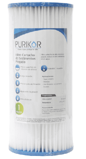 [PKCPL4.5X20X1] Filtro De Cartucho Plegable 4,5" X 20" X 1 Micras PKCPL4.5X20X1