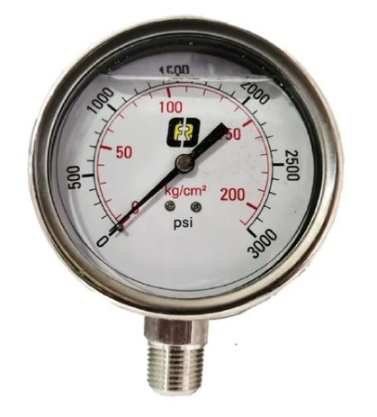 [m2011] Manometro Glicerina 0-3000 Psi Conexion Inferior M2011
