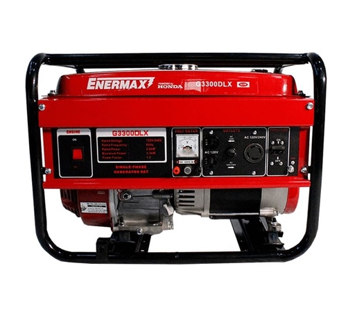 [G3300DLX-D] Planta Electrica Enermax 3.1Kva Gasolina Motor Honda 6.5 Hp G3300Dlx-D