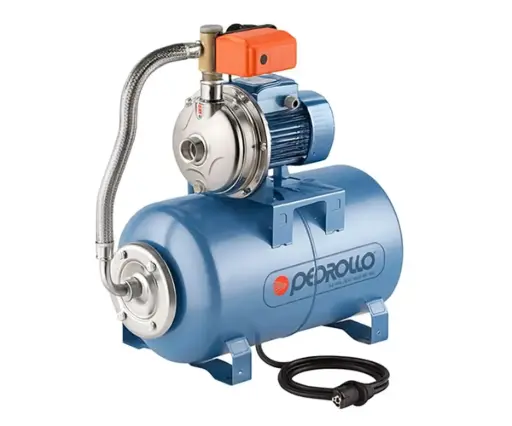 [3-1-361] Equipo de Presión 1 bomba Alredm620-4 1Hp 110-220V 1F 20-40Psi 1 Tanque Membrana 200Lts Horizontal Pedrollo Hydrofresh