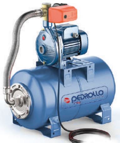 [3-1-131] Equipo de Presión 1 Bomba Cpm620 1Hp 110-220V 1F 20-40Psi 1 Tanque Diafragma 100Lts Horizontal Pedrollo Hydrofresh