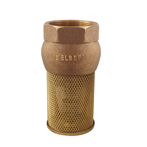 [HAVM025] Valvula de Pie 1" Canastilla Metalica Malla de Laton Helbert Havm025