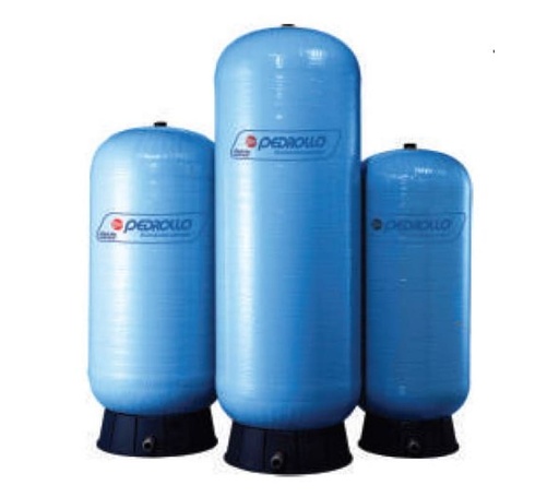 [4-1-15] Tanque Hidroneumatico Diafragma Fibra de Vidrio 130Lts Vertical Pedrollo C2N35
