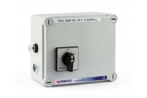 [4-7-11] Caja Control Bomba Lapicero 5Hp 220V 1F Pedrollo Qem500  4-7-11