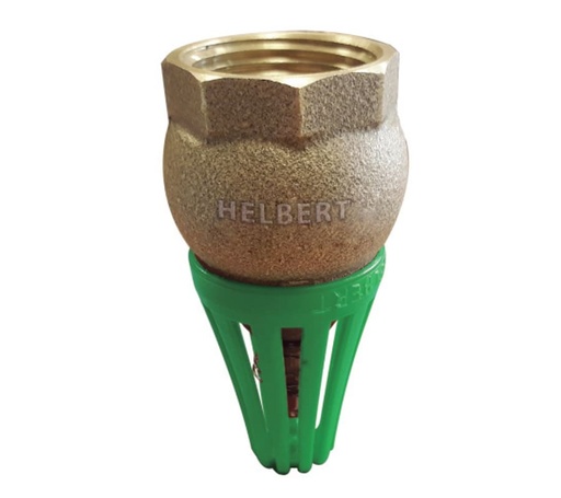 [HAVL038] Valvula de Pie 1-1/2" Bronce Canastilla Plastica Helbert HAVL038
