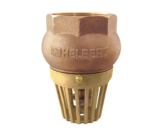 [HBVM100] Valvula de Pie 4" Antigolpe de Ariete Bronce Canastilla Metalica Helbert HBVM100