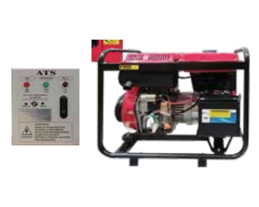 [E3373] Planta Electrica 7.2Kva Diesel Motor Hi Energy 10Hp Arranque Electrico Barnes Dg9000Cle + Ats3F