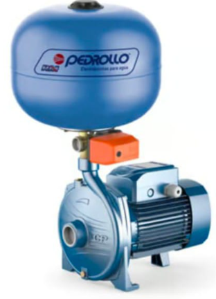 [3-1-54] Equipo de Presión 1 Bomba Cpm620 1Hp 110-220V 1F 20-40Psi 26gpm 1 Tanque Membrana 24Lts Esférica Pedrollo Hydrofresh
