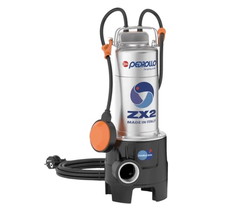 [1-9-110] Motobomba Sumergible 0.75Hp 220V 1F 1.5" Pedrollo Zxm2/40 Vortex