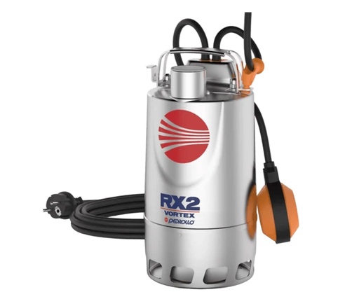 [1-9-73] Motobomba Sumergible 0.5Hp 110V 1F 1.25" Pedrollo Rxm2-20-Vortex-Inox